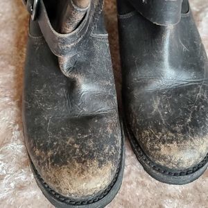 Frye Ankle Distressed Biker Boots